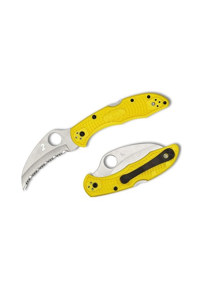Spyderco Tasman Salt 2 Yellow Spyderedge Kamp Çakı Sarı