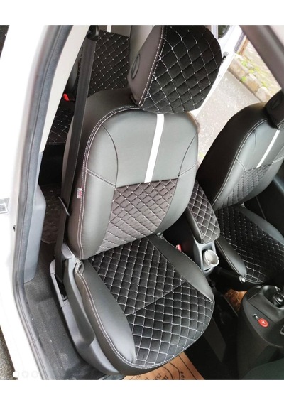 Renault Kangoo 2011 2022 Arası Uyumlu Arka Sırt Arka Oturma 2 1 Beyaz Nakışlı