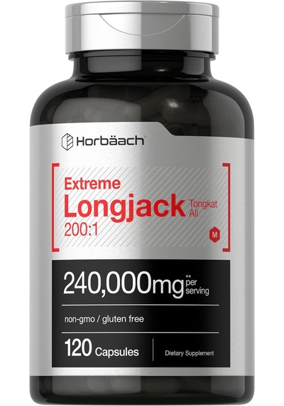 Horbaach Longjack Lj Tongkat Ali Extreme Male Performance 240,000 Mg 120 Caps Aromasız
