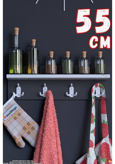 Kedi 12 Kancalı Mutfak Askısı 3'lü Set 51,4x19 Cm - Şık Tasarım, Çok Amaçlı Düzenleyici Ve Yer Tasarrufu Gri Kedi 12 Kancalı Mutfak Askısı 3'lü Set 51,4x19 Cm - Şık Tasarım, Çok Amaçlı Düzenleyici Ve Yer Tasarrufu Gri