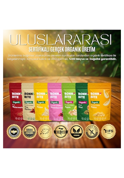 Bonny Bite Kurutulmuş Çıtır Çilek Atıştırmalığı 18 G