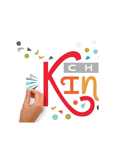 Rmk5329gm Rainbow Choose Kindness Giant Peel And Stick Duvar Çıkartmaları, Kırmızı, Turuncu, Camgöbeği Acı Kahve