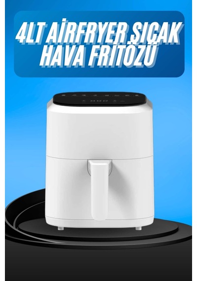 Hava Fritözü 4l Airfryer Pratik Uzun Ömürlü Yağsız Pişirme Taşınabilir - Lisinya Çok Renkli