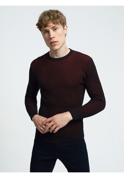 Regular Fit Erkek Kazak Bordo