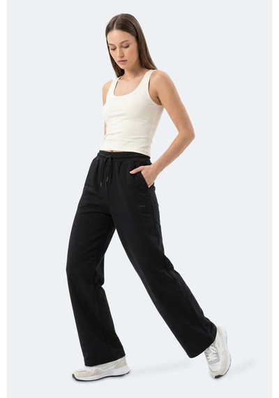 Slazenger Melora I Kadın Bol Paça Siyah Eşofman Altı