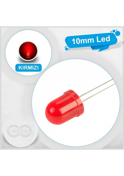 10Mm Kırmızı Led 10 Adet