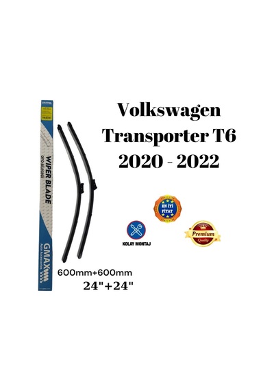 Volkswagen Vw Transporter T6 2020 2021 2022 Uyumlu Ön Cam Muz Tipi Silecek Süpürgesi Seti 600/600mm