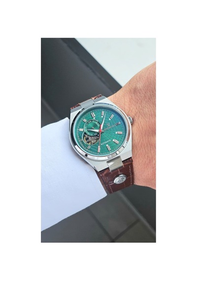 Rym-250424-dr Nh39a Mekanizmalı Otomatik Erkek Kol Saati - Safir Cam - Deri Kordon - 2 Yıl Garanti S Gümüş