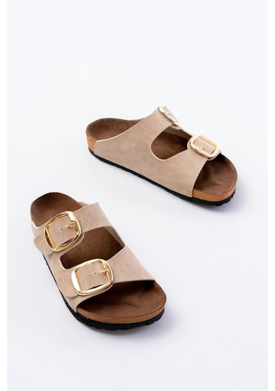 Alemdarshop P-101 Bej Günlük Birkenstock Kadın Terlik