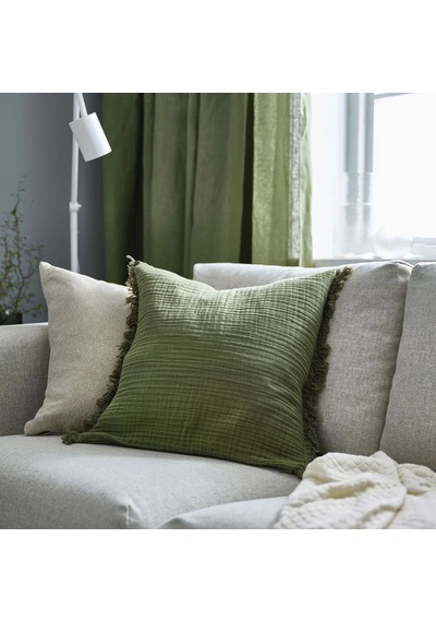 Ikea Vallkrassıng Yastık Kılıfı 50 X 50 Cm Koyu Yeşil