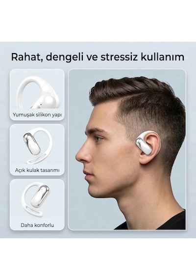 Bix OWS2 Bluetooth 5.4 Kancalı Kulak İçi Spor Kulaklık
