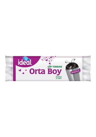 İdeal Büzgülü Çöp Torbası O.boy B.sabun 10 Lu