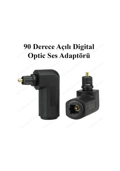 BK Teknoloji 90 Derece Dik Açı L Tipi Dirsek Toslink Fiber Optik Ses Adaptörü