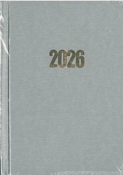 Özkan 2026 Ajanda 12x17 Cilt Bezli Gri Hafta Sonları Birleşik Gri