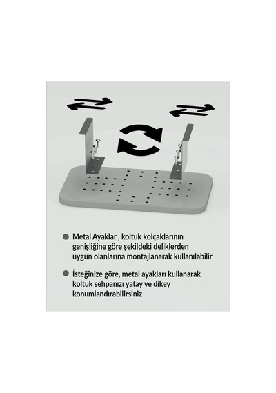Zambak Dekoratif Koltuk Yan Sehpa Krem