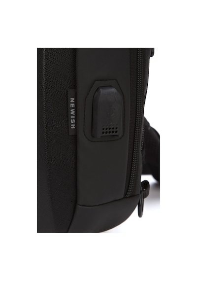 Erkek Siyah Usb Newish Polo Erkek Usb Çıkışlı Çapraz Askılı Omuz Ve Bel Çantası New246 - Çapraz Askılı Omuz Ve Bel Çantası New246 Siyah - Gri