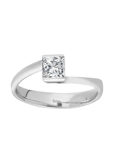Sirius G Renk 0,25 Ct Prenses Kesim Pırlanta Yüzük 0823R0150