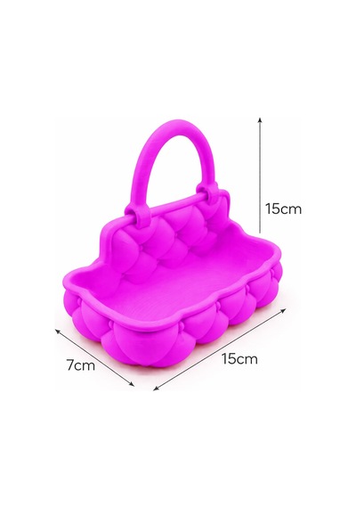 Takı Organizer 3d Baskı Dekoratif Kulplu Model Takı Kutusu Masa Üstü Düzenleyici Stand Kırmızı