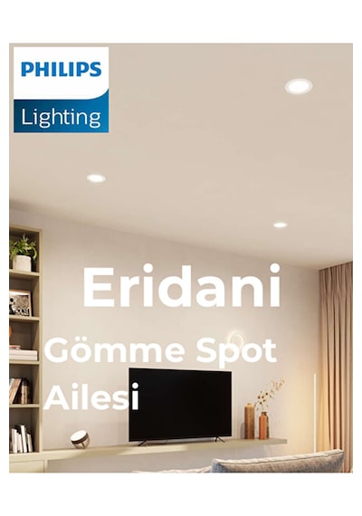 Philips Eridani Dl190b 7w 100mm Delik Çapı 3000k Sarı Işık 500lümen Spot Beyaz