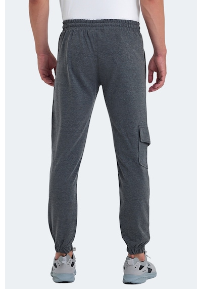 Slazenger Parı In Erkek Cepli Dar Paça Koyu Gri Eşofman Altı Koyu Gri
