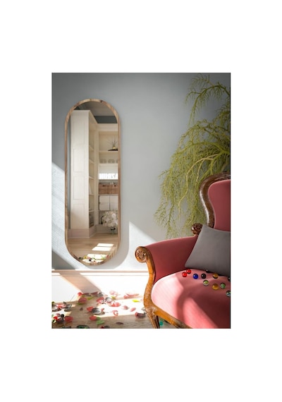 Tr Ceviz Oval Dekoratif Boy Aynası 40x120,ceviz Diğer