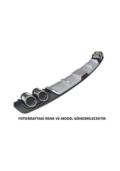 Ford Escort Uyumlu Body Kit Difüzör 4 Çıkış Gri Yuvarlak