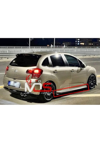 Yeni Citröen C3 Marşpiyel Sağ Sol Takım Fiberglass Boyasız