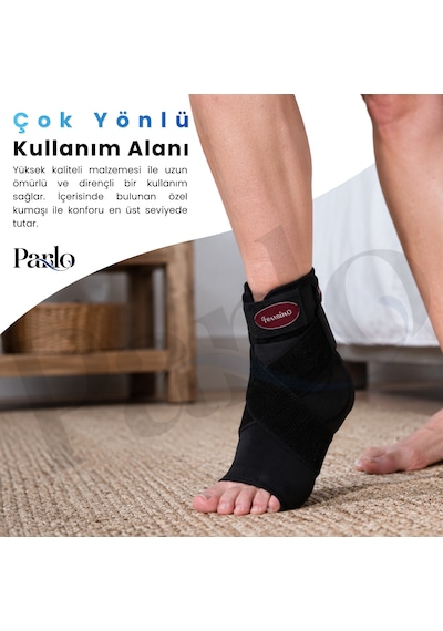 Malleol Destekli Ayak Bilekliği Çiftli Paket 2 Adet Ek 8 Bandajlı Neopren Ayak Bileği Desteği