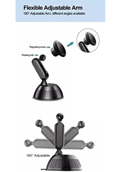 Privity Serisi Mıknatıslı Araç İçi Telefon Tutucu Vantuzlu Magnet 360 Derece Telefon Tutucu Hl-003