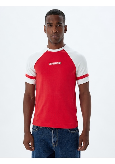 Koton Slim Fit Tişört Slogan Baskılı Bisiklet Yaka Kısa Kollu Biyeli Pamuklu Kırmızı 4sam11094hk Kırmızı Koton Slim Fit Tişört Slogan Baskılı Bisiklet Yaka Kısa Kollu Biyeli Pamuklu Kırmızı 4sam11094hk Kırmızı