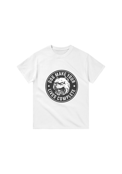 Paybuy Köpek Sevgisi Motivasyon Yazılı Baskılı Erkek Tişört Beyaz