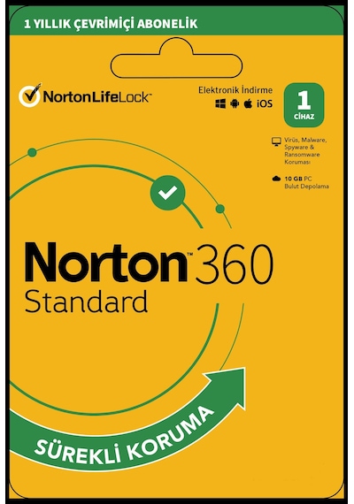 Norton 360 Standart 1 Cihaz / 1 Yıl Dijital Lisans + 10 Gb Bulut