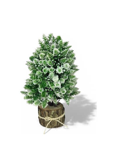 Yapay Çiçek Bonsai Ağacı Beyaz Kozalaklı Kütük Saksıda Dekoratif Yapay Ağaç Bonzai 30 15 Cm