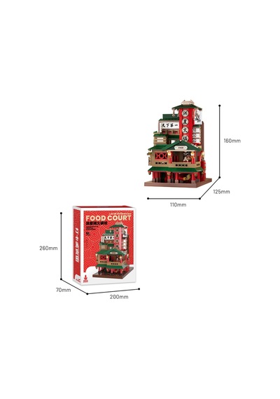 Balody Restoranlar Sokağı Serisi Çin Lokantası Bl21317 Mini Blok Yapı Oyuncakları Seti