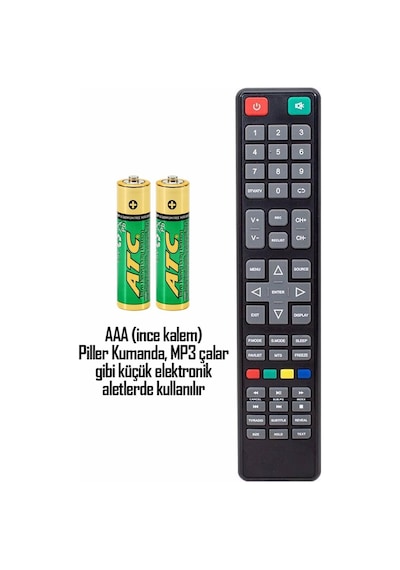 Atc 4lü Aaa Heavy Duty R03 İnce Kalem Pil Kumanda Pili Çinko Karbon Pil Zn-c 1.5v