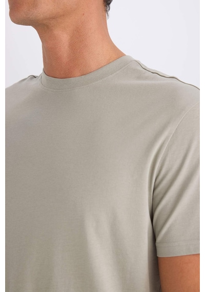 DeFacto %100 Pamuk New Regular Fit Bisiklet Yaka Basic Düz Kısa Kollu Tişört V7699AZ25SPKH434