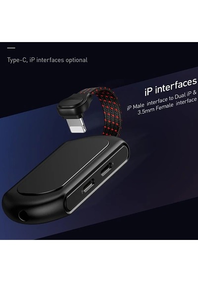 Baseus L47 3in1 2x iPhone Uyumlu Lightning Başlık Ve 3.5mm Kulaklık Çıkışlı Şarj Adaptörü- 5775
