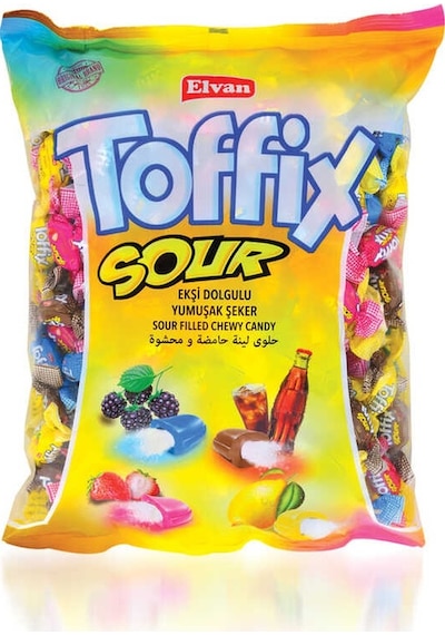 Toffix Sour Mix Şeker 1000 Gr. (1 Poşet)