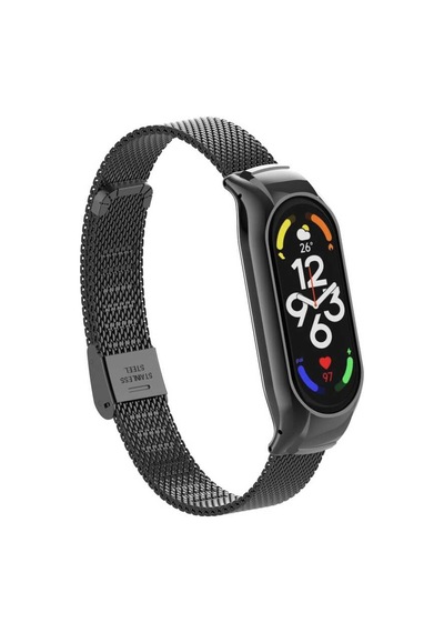 Xiaomi Mi Band 7 Uyumlu Krd-06 Metal Nrtk Kordon-siyah