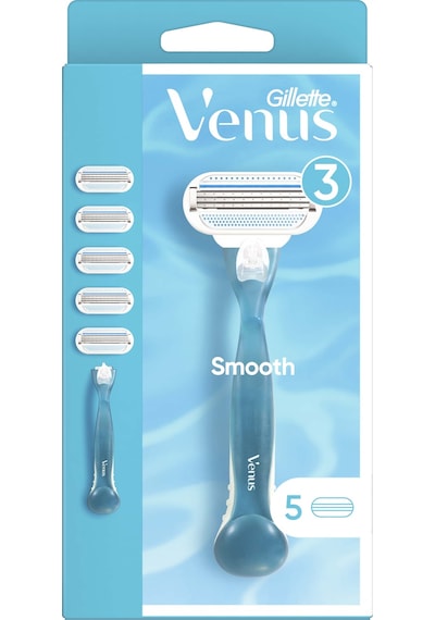 Gillette Venus Smooth Tıraş Makinesi + Yedek Başlık 5'li