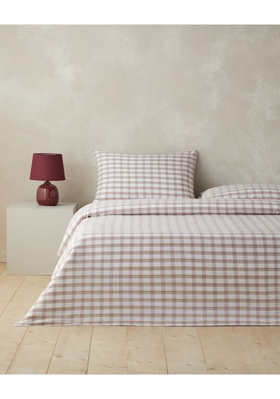 English Home Crispcheck İpliği Boyalı Çift Kişilik Çarşaflı Nevresim Takımı 200x220 Cm Turuncu Turuncu