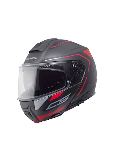 Schubert C5 Omega Antrasit Çene Açılır Motosiklet Kask Antrasit - Kırmızı