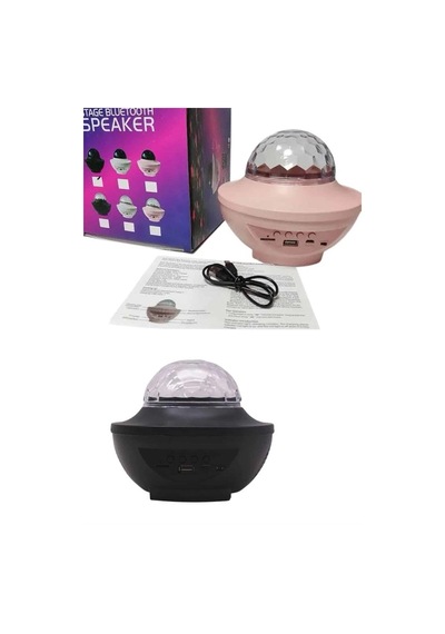 Dönen Işıklı Disko Topu Projektör Müzik Çalarlı Disco Speaker .