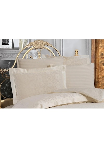 Jardin Bambu Jakar Kumaş Krem Ikili Oksford 60x80 Cm Yastık Kılıfı -1348 Çok Renkli