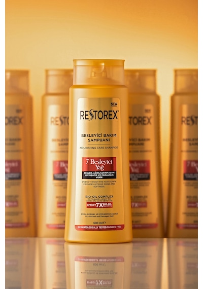 Restorex Besleyici Bakım Şampuanı 500 Ml - 7 Besleyici Yağ Göz Alıcı Parlaklık İpeksi Yumuşaklık