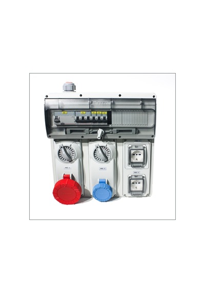 Novsen Ip55 Kombinsayon Panosu 1ad. 5x32a Kilitli Priz 1ad.3x16a Kilitli Priz , 2ad. Schuko Priz