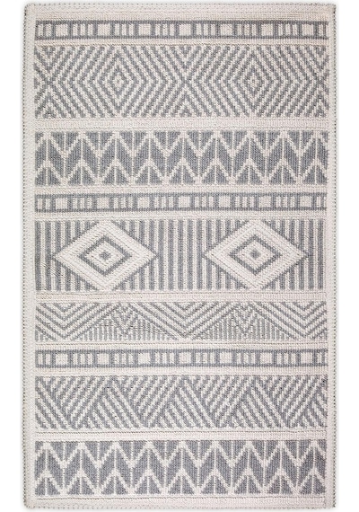 Bluenity Marina Doğal Pamuklu 2'li Banyo Kilim Seti 60x100+50x60 Cm - Gri