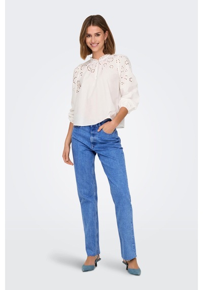 Only 15336776 Onlrıley Ex Hw Rw Str Dot006 Dnm Kadın Jean Pantolon Special Bright Blue Denim