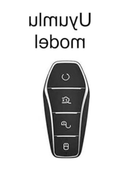 Autohan Keys Byd Atto 3 Seal U Anahtar Kılıfı, Premium Koruyucu Kılıf, Araba Anahtarı Koruma Kabı Beyaz-altın