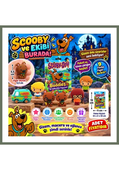 Bezos 20302 3d Figür Scooby Doo Buddıes Sürpriz Paket Scoo 36d Bezos1 Scooby-doo